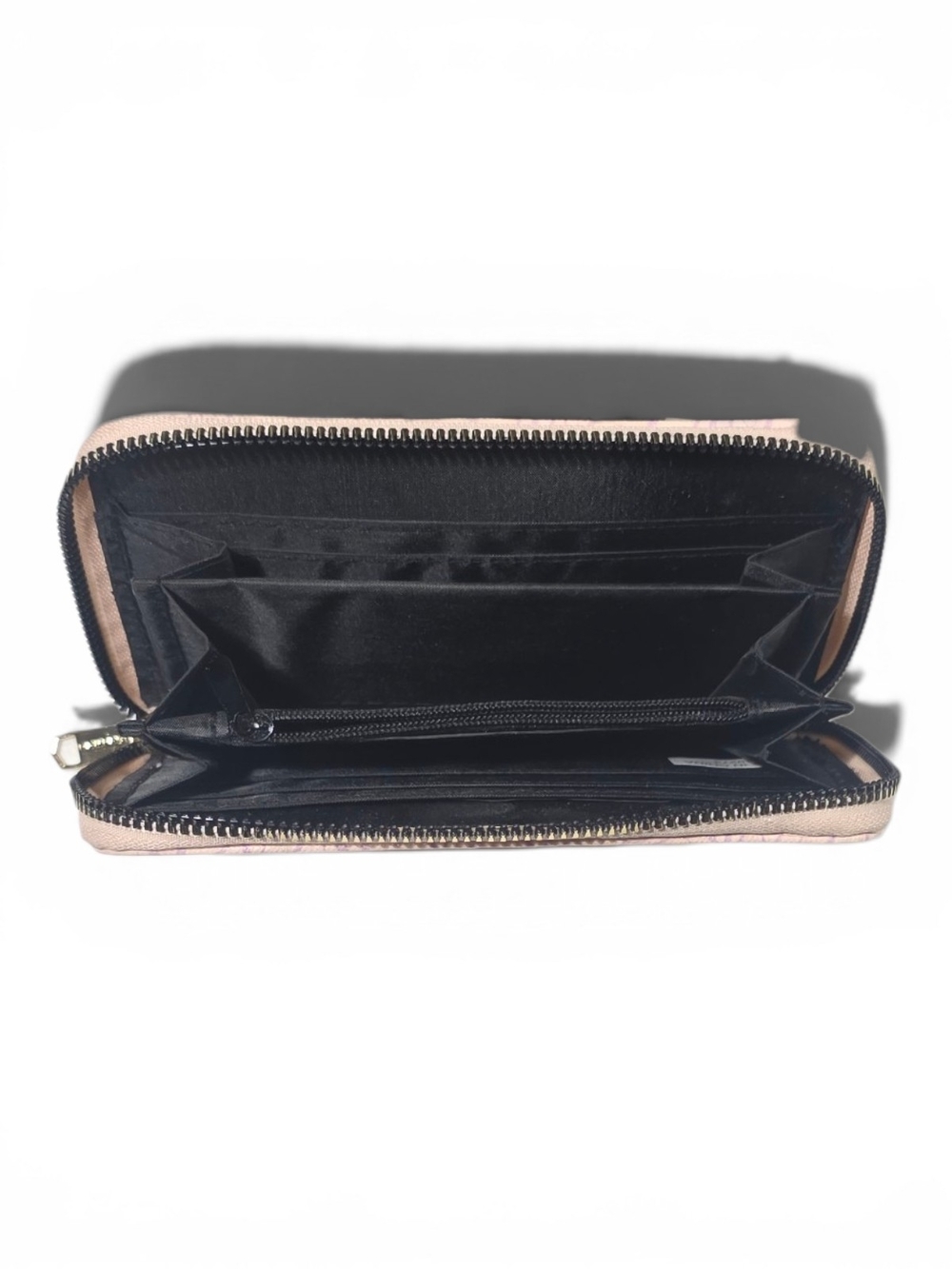 Rampage Blush Pink Monogram Zip Wallet. 6.5x4x1 - Picture 8 of 9